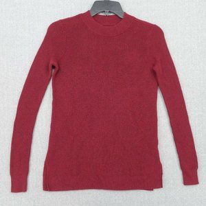 American Eagle Sweater Womens Small Red Long Sleeve Crew Neck Pullover Knit